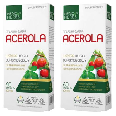 Acerola Extrakt Mit 25% Natürliches Vitamin C Hochdosiert 620mg 120 Kapseln