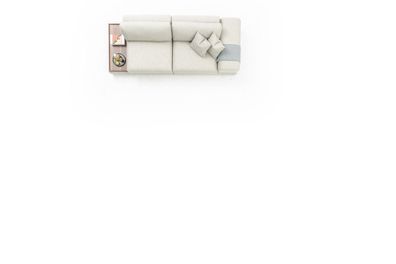 Sofa Couch Luxus Wohnzimmer Design 260cm Big Sofas 3 Sitzer Grau Neu