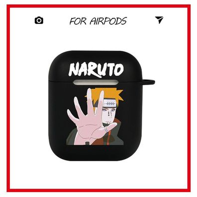 Anime Naruto Pain AirPods Hülle Schutzhülle für Apple AirPods 1/2 Silikonhülle