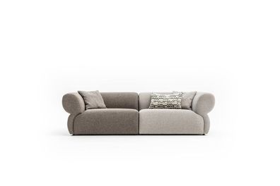 Sofa Luxus 3 Sitzer Grau Polstersofa Wohnzimmer Dreisitzer Couchen 250cm