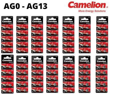 Camelion AG0 - AG13 Knopfzellen Uhrenbatterie Alkaline 1,5 V Blister verpackt
