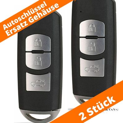 2 x Auto Smartkey Schlüssel Gehäuse für MAZDA 2 3 6 CX-7 CX-5 CX-9 MX-5 3 Tasten