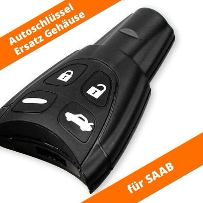 4 Tasten Auto Schlüssel Gehäuse FOB Case für Rohling passend für Saab 93 95 96