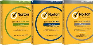 Norton Security 1 bis 10 Geräte | 1 / 2 / 3 Jahre NEU per Email