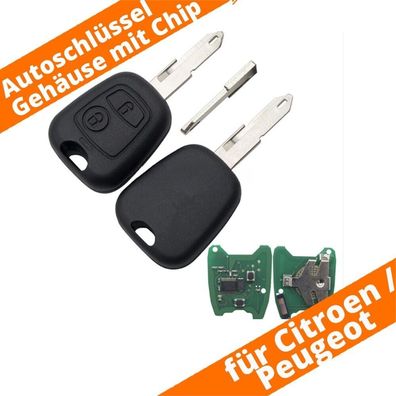 Fernbedienung Funk Schlüssel Gehäuse für Peugeot CITROëN 433Mhz PCF7961 Chip