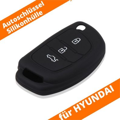 Auto Schlüssel Silikon Schutz Hülle Schwarz für Hyundai Car Key Cover