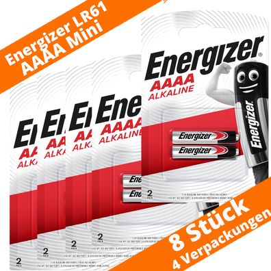5 x E96 LR61 Energizer Max Alkaline Piccolo AAAA Blister 1,5 V - 10 Batterien