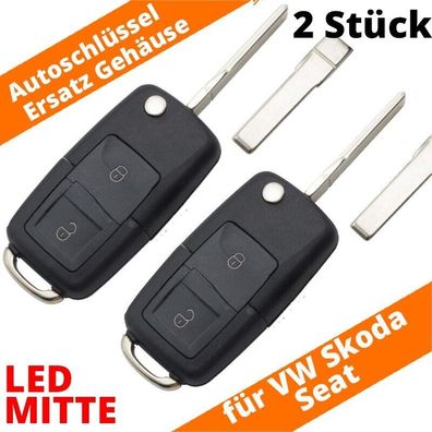 2x Klappschlüssel Schlüssel für VW Audi Golf IV 4 Bora Passat Polo Funkschlüssel