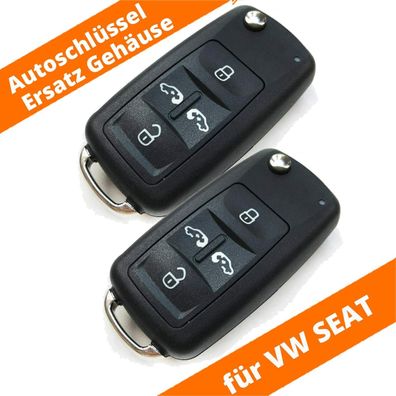 2 x 4 Tasten Auto Schlüssel Gehäuse für VW T5 T6 Multivan Sharan Seat Alhambra