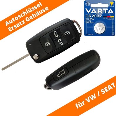 5 Tasten Auto Schlüssel Gehäuse für VW T5 T6 Multivan Sharan Seat mit Batterie
