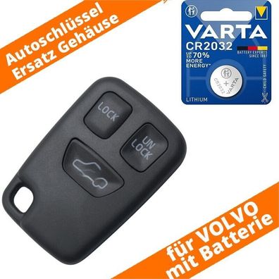 3 Tasten Ersatz Schlüssel Volvo S40 V40 S70 V70 C70 Gehäuse mit Batterie 2032