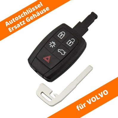 Schlüssel Gehäuse Funk Fernbedienung für Volvo S40 V50 V70 C30 C70 mit Rohling