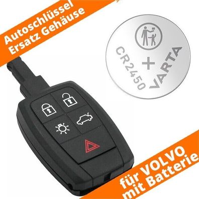 Schlüssel Gehäuse Fernbedienung Volvo S40 V50 V70 C30 C70 mit Rohling + CR2450