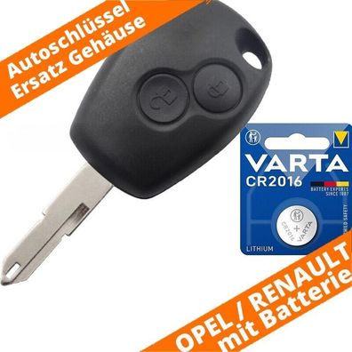 Auto Schlüssel 2 Tasten für Renault Clio Twingo DACIA Duster OPEL NE73 + CR 2016