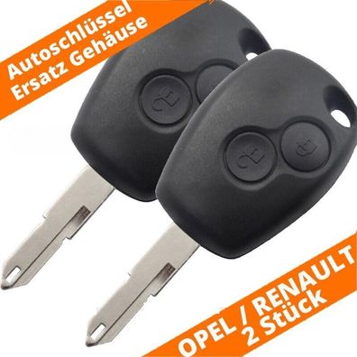 2 x Auto Schlüssel 2 Tasten für Renault Clio Twingo DACIA Duster OPEL NE73