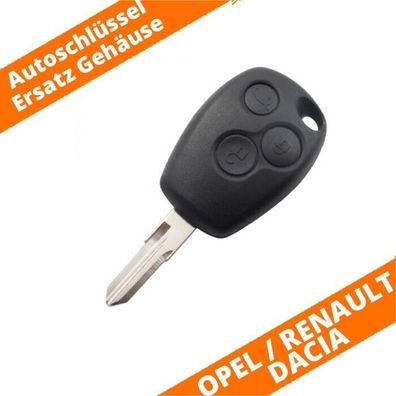 Autoschlüssel 3 Tasten Gehäuse passend für Renault OPEL DACIA VA102 Rohling