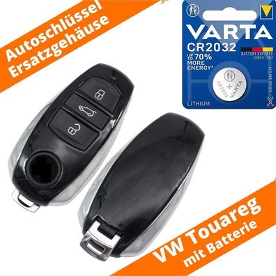 Auto Schlüssel Gehäuse VW Touareg Notschlüssel Smartkey BJ 2011-2014 + Batterie