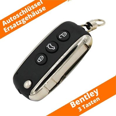 Auto Schlüssel Ersatz Gehäuse 3 Tasten für Bentley Continental Flying Mulsanne