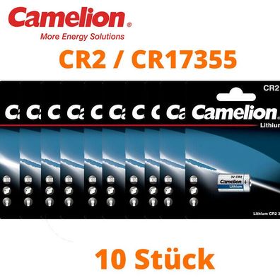 10 x Camelion CR2 CR17355 Photo Lithium Batterie 3V ø15,2 x 27,2mm Blister