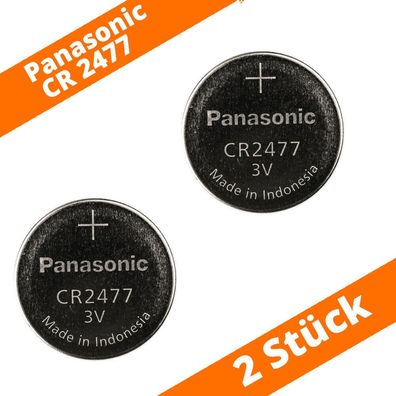 2 x Panasonic CR2477 ohne Abasatz 3V Lithium Knopfzelle Batterie 1000mAh lose