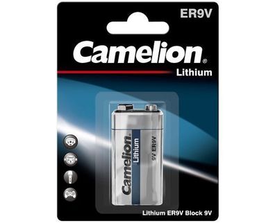 1 x Camelion 9V Block E-Block Lithium 6FR22 Rauchmelder 1200mAh Blister Outdoor