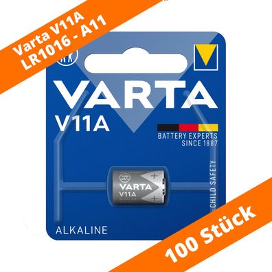 100 x Varta Alkaline V11A A11 MN11 LR1016 LR11A 6V Batterie Knopfzelle 04211