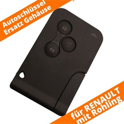 3 Tasten Schlüssel Karte Gehäuse incl Bart für Renault Megane Scenic Ersatzkarte