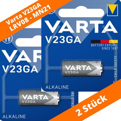 2 x Varta V23GA 12V Batterie Knopfzelle MN21 P23GA A23 23A LR23 LRV08 4223