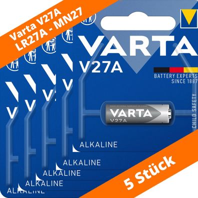 5 x Varta V27A MN27 A27 L828 GP27A 4227 Alkaline 19mAh Batterie 12V