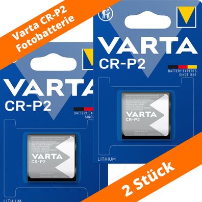 2 x Varta CR-P2 DL223 CR17-33 6204 Lithium Power Photo Batterie 3V im Blister