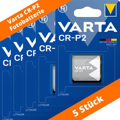 5 x Varta CR-P2 DL223 CR17-33 6204 Lithium Power Photo Batterie 3V im Blister