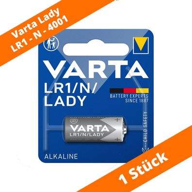 1 x Varta Lady 4001 LR1 E90 N MN9100 1,5V Knopfzelle Batterie Alkaline Blister