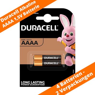 4 x Duracell Mini AAAA LR61 MN2500 LR8D425 1,5V 4061 Alkaline Batterie 2 x 2er