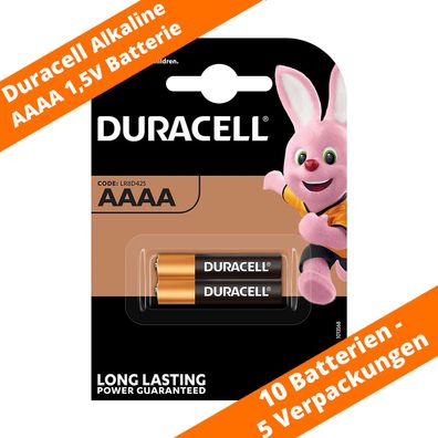 10 x Duracell Mini AAAA LR61 MN2500 LR8D425 1,5V 4061 Alkaline Batterie 5 x 2er