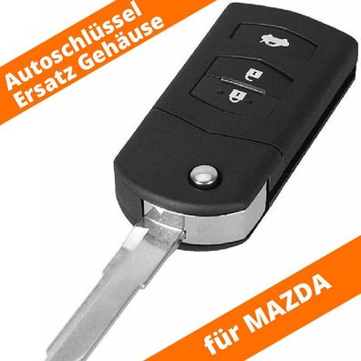 Auto Klapp Schlüssel Gehäuse 3 Tasten für Mazda 2 3 5 6 CX-7 RX-8 MX-5 CX-9 NEU