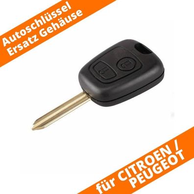 Autoschlüssel Schlüssel für Citroen + Peugeot 2 Tasten Xsara Picasso Partner NEU