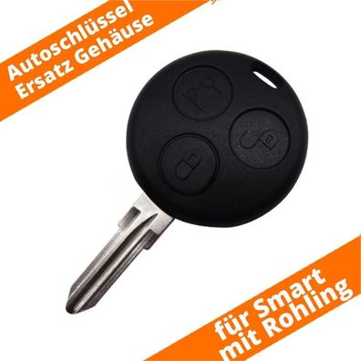 Auto Schlüssel Gehäuse für Smart ForTwo 450 452 Brabus Rohling Funk 3 Tasten NEU