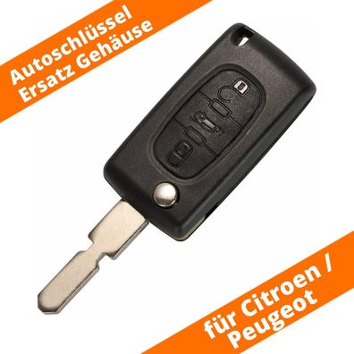 Klapp Schlüssel REPAIR Gehäuse für Citroen Peugeot Funk Schlüssel 3 Tasten NE78
