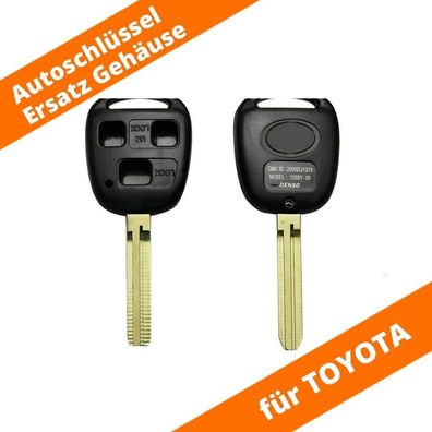 Auto Schlüssel Gehäuse 3 Tasten für TOYOTA Avensis Corolla RAV4 Yaris Aygo NEU