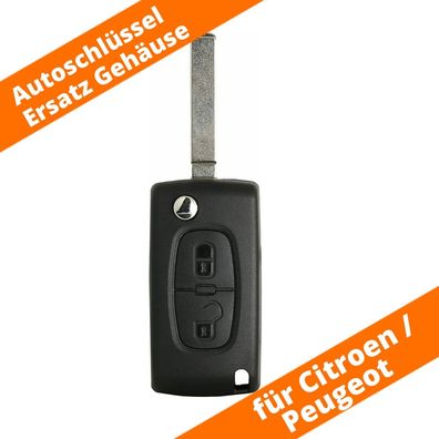 Für Peugeot Citroen FIAT 2 Tasten Klappschlüssel Gehäuse Rohling VA2 Schlüssel