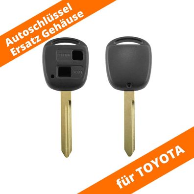 Auto Schlüssel Gehäuse 2 Tasten für TOYOTA Aygo Carina Corolla RAV4 Yaris TOY47