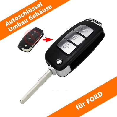 Gehäuse für FORD Klappschlüssel Schlüssel Rohling 101 UMBAU C-Max Fiesta Mondeo
