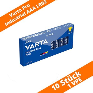 10 x Batterien VARTA AAA Micro 4003 LR03 Alkaline Industrial PRO 1,5 V Box