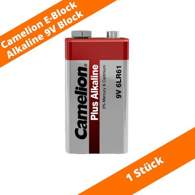 1 x Camelion 9V Block Alkaline 6LR61 Batterien MN1604 Rauchmelder E-Block LED
