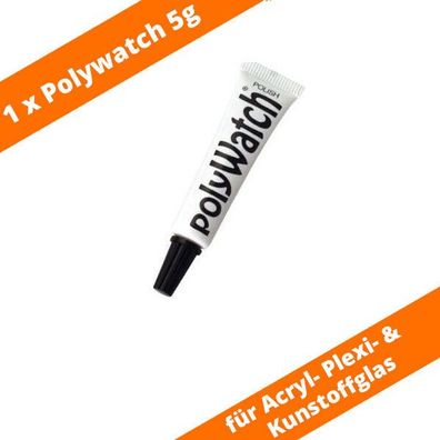 1 x Polywatch Kratzer Entferner Polierpaste für Acryl Plexi Kunststoffglas Uhren