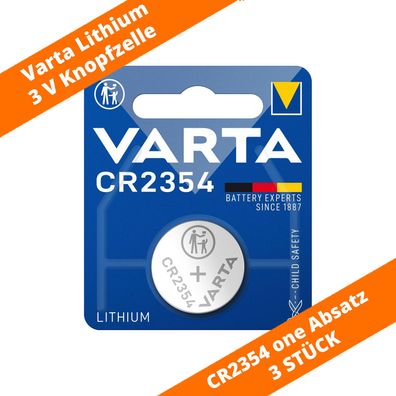 3 x Varta CR 2354 3V Lithium Batterie Knopfzelle Blister ohne Absatz 6354