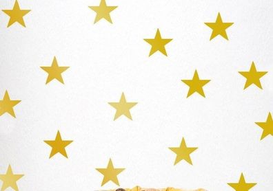Aufkleber Sterne DIY Wandtattoo Deko Himmelskörper Sticker Gold Schwarz Weiß Grau