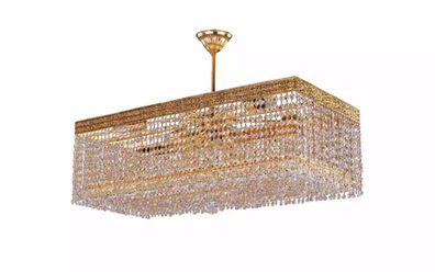 Luxus Lüster Deckenleuchter Kronleuchter Deckenlampe Gold Kristall Lampe
