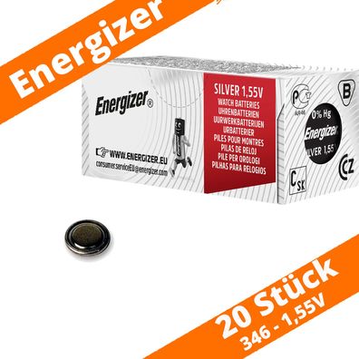 20 x Energizer 346 SR712SW Uhrenbatterie 1,55 V SR712 Silberoxid Knopfzelle NEU