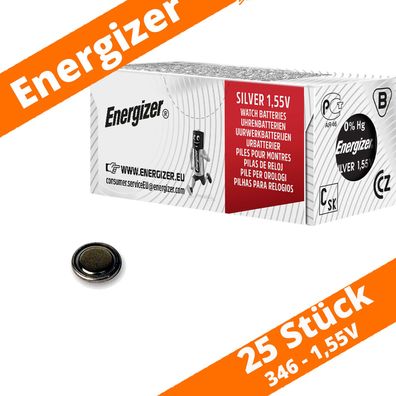25 x Energizer 346 SR712SW Uhrenbatterie 1,55 V SR712 Silberoxid Knopfzelle NEU